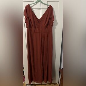 DB Studio 
Flutter Sleeve Chiffon V-Neck Dress
STYLE# F20506